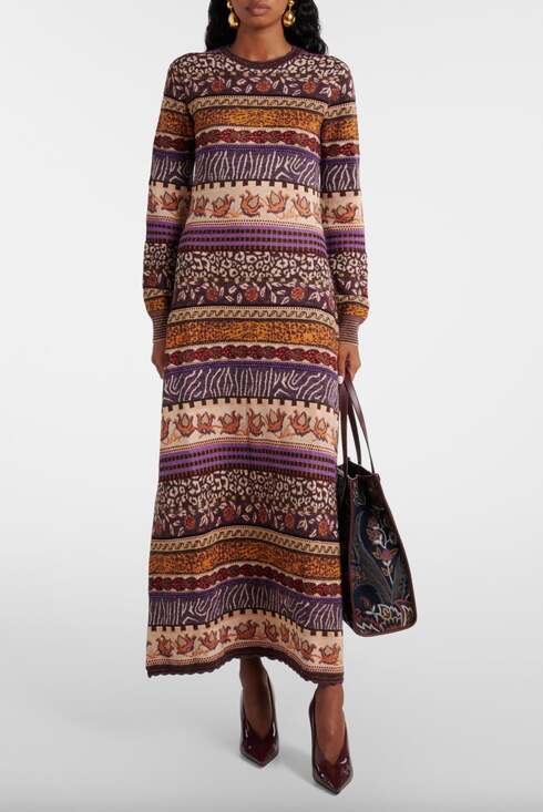 Ulla Johnson Dresses & Skirts - Ulla Johnson Paloma Dress in Woodland Size Large Wool Blend Long Sleeve Maxi